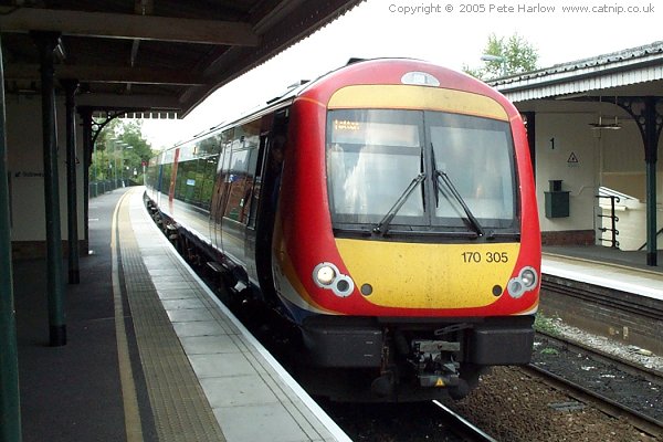 Class 170 DMU at Romsey, Hampshire, England