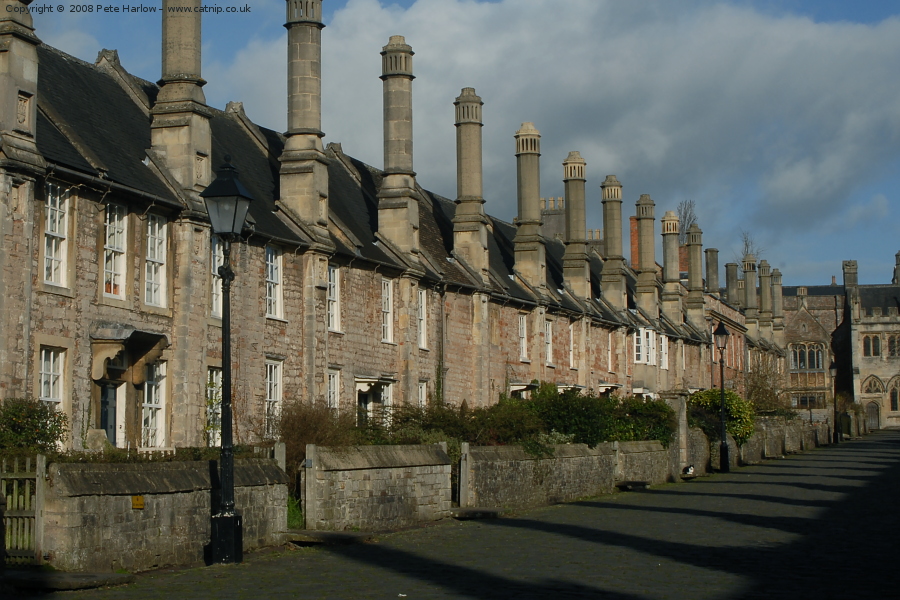 The Vicars' or Cathedral Close, said to be the oldest continually inhabited street in England