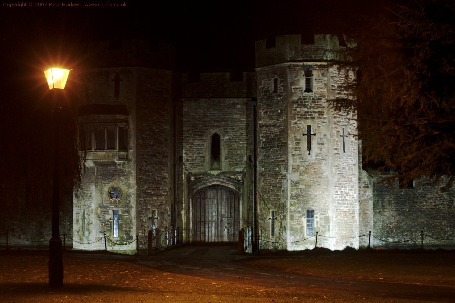 The Entrance to the Bishop's Palace at Night